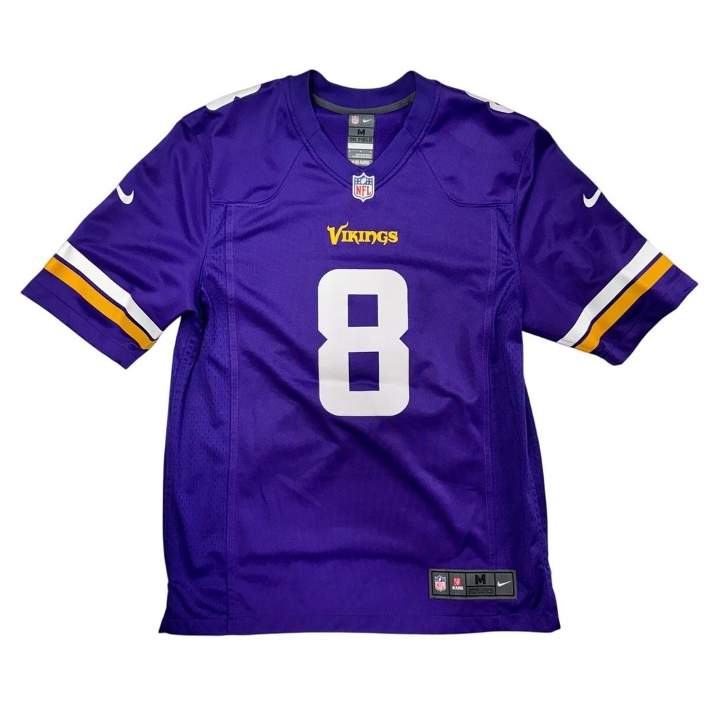 Nike Minnesota Vikings Sam Bradford 8 Jersey Mens Medium Purple NFL On Field